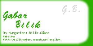 gabor bilik business card